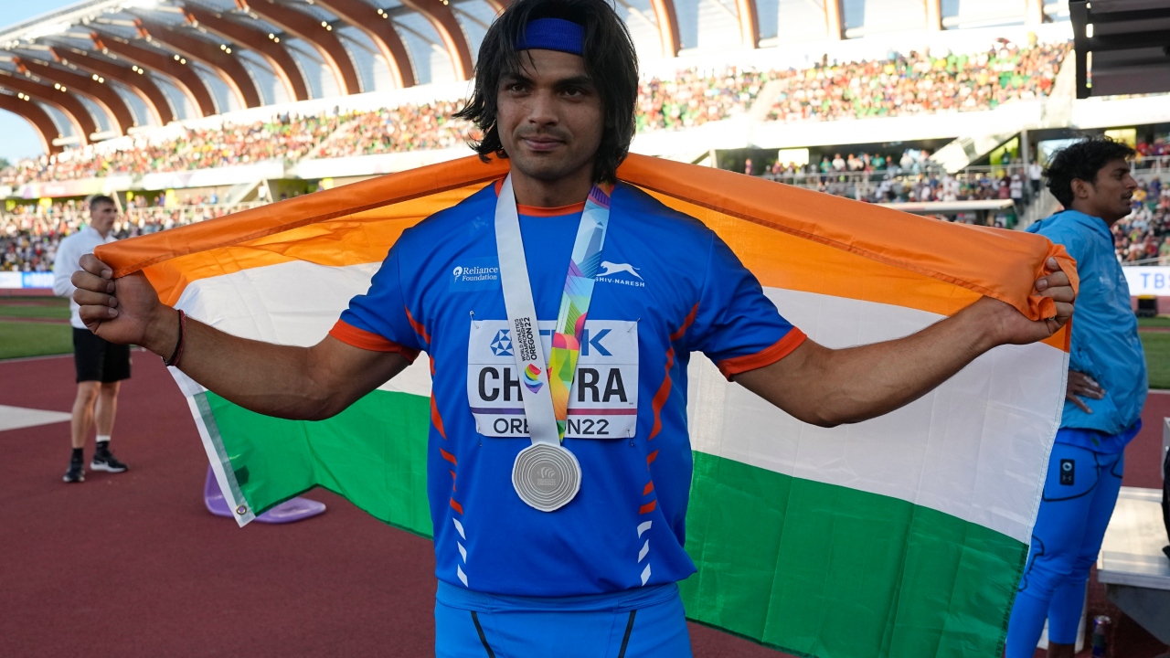 This was India's second medal at the World Championships and the first podium finish since Anju Bobby George won a bronze medal in long jump at Paris in 2003. Credit: AP Photo