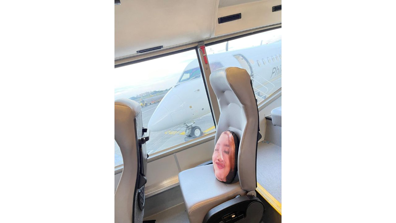 Here's a picture of 'Joanne' on the plane. Credit: Facebook/Raymond Tan Fortunado