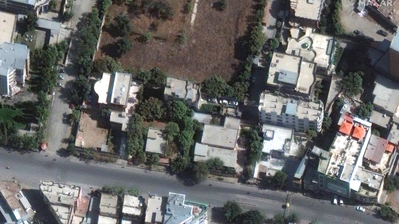 Al-Qaeda leader Zawahiri's hideout in Kabul, Afghanistan. Credit: Reuters Photo / Maxar Technologies / Handout
