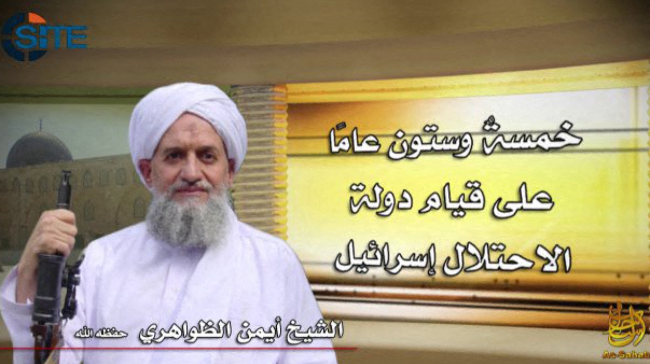 Ayman al-Zawahiri succeeded Osama bin Laden as al-Qaeda leader after years as its main organiser and strategist in 2011. Since then he repeatedly called for global jihad, with an AK-47 at his side during the video messages. Credit: AFP Photo