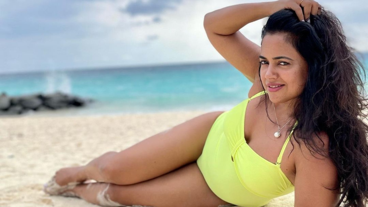 Actor Sameera Reddy stirred a storm when she was featured in a bold condom advertisement alongside actor Shiney Ahuja. Credit: Instagram/reddysameera