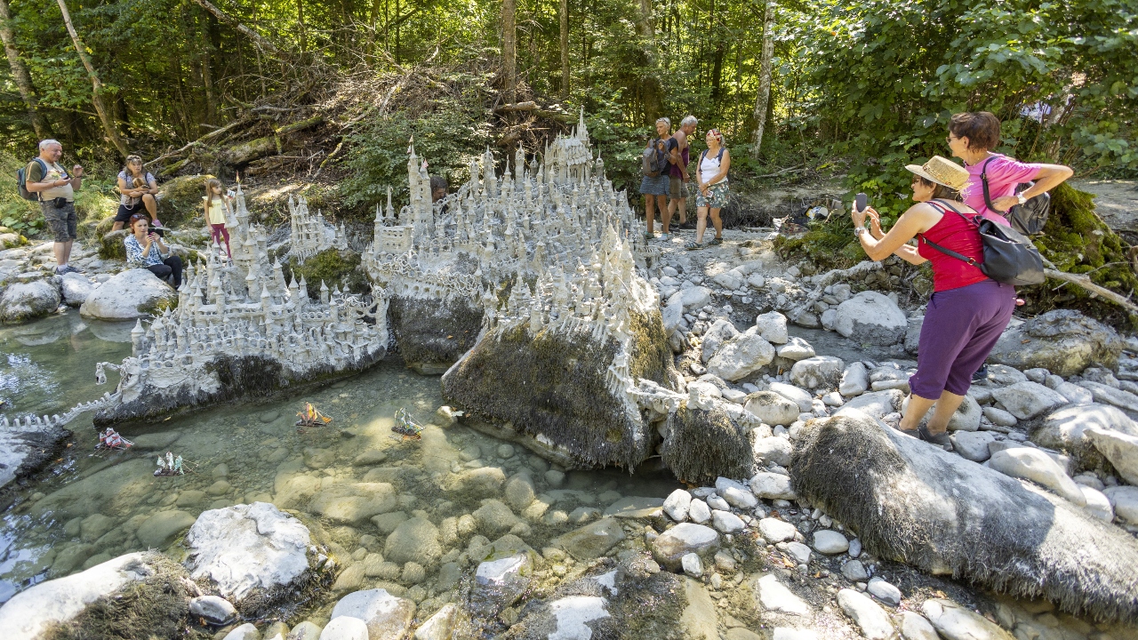 Meanwhile, Visitors to the sculpture are enjoying it while it lasts. Credit: Reuters Photo