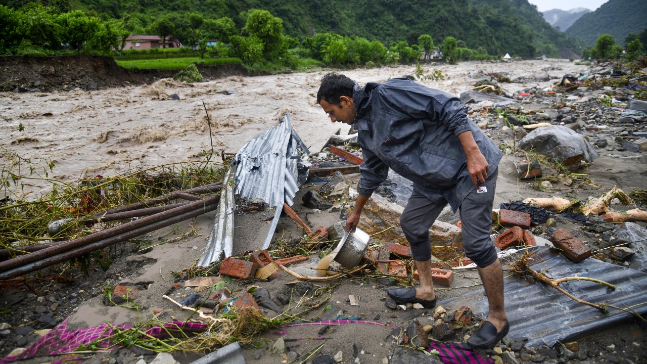 A cloudburst occurred around 2.15 am in Sarkhet village in the Raipur area, they said, adding a bridge over the Song river near Thano got washed away while the Kempty Falls, a popular tourist spot near Mussoorie, was also flowing dangerously. Credit: PTI Photo