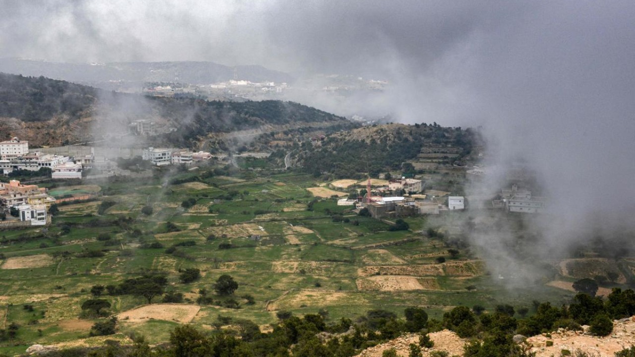 Mist covers the sky at an elevation 2800 metres above sea level, at the Jabal Marir (Mount Marir) park in al-Namas in Saudi Arabia's Asir province. Credit: AFP Photo