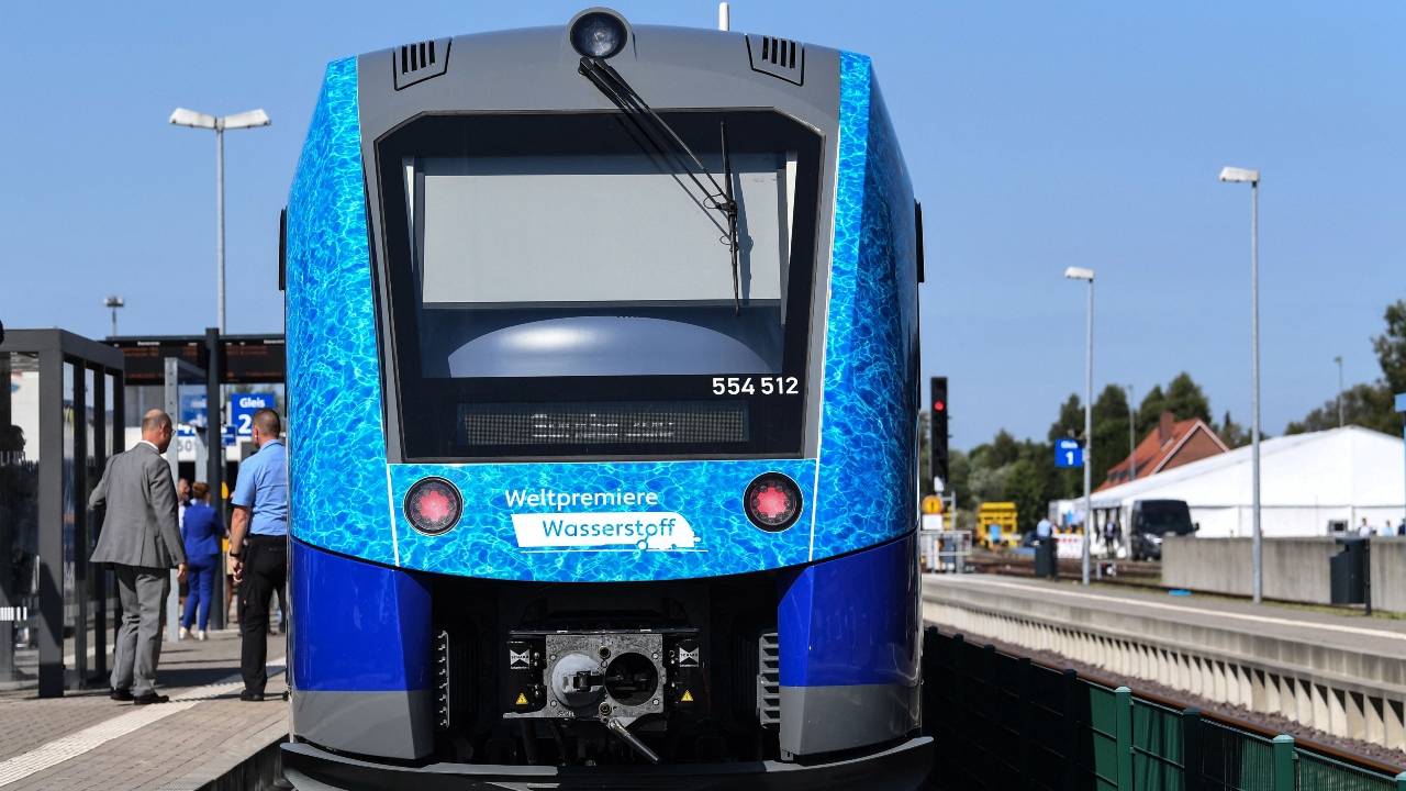 The 14 trains used hydrogen fuel cells to generate electricity that powers the engines. Credit: AFP Photo