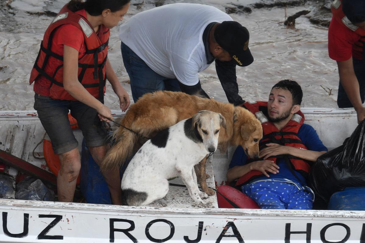 Honduras declared a red alert in the northwestern region of the country due to the scourge of torrential rains that caused the overflow of rivers, leaving at least 13 dead during the last week and more than 200 houses destroyed by landslides in the Honduran capital. Credit: AFP Photo