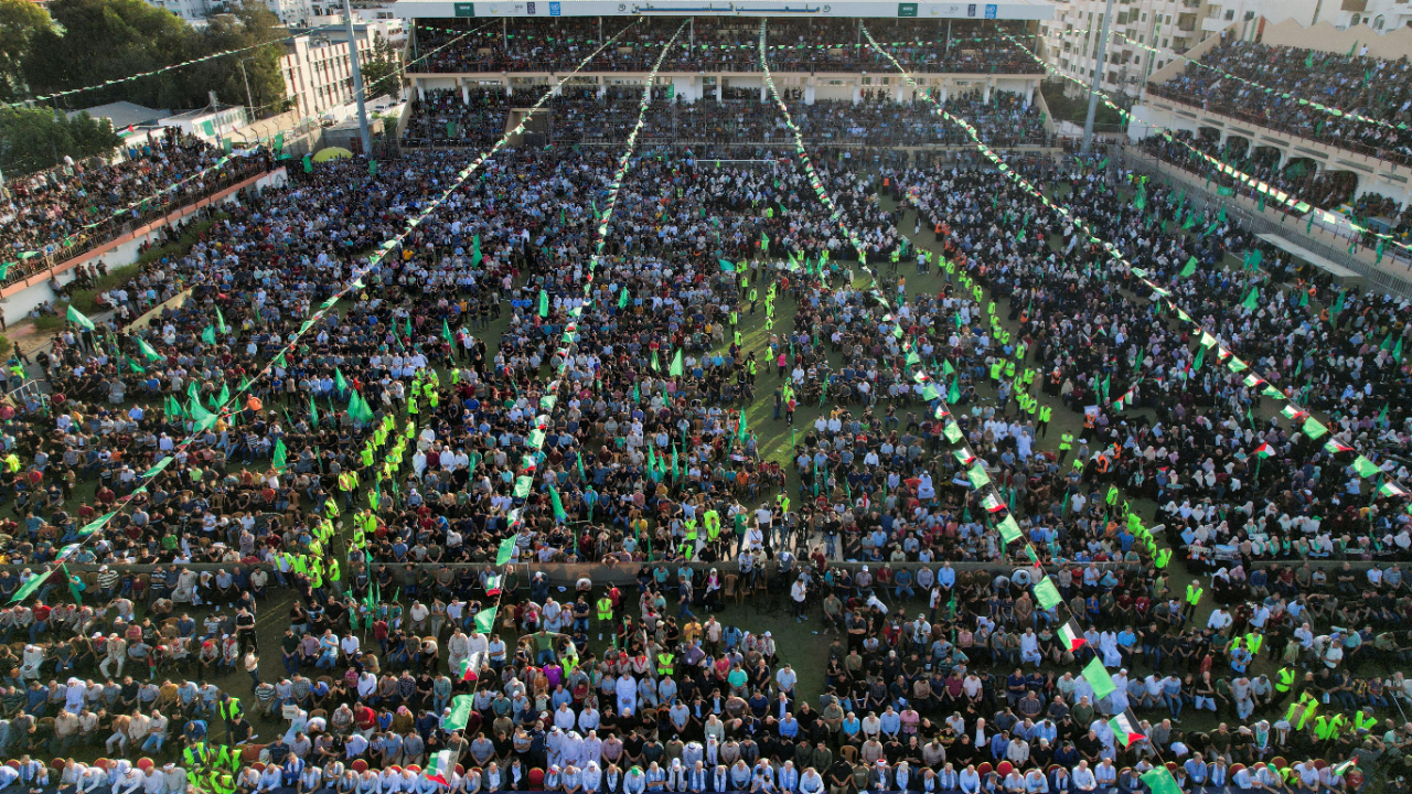 Mourners attend the funeral of Fayez Dumdom who was killed by Israeli forces during clashes, in Eizariya in the Israeli-occupied West Bank October 1, 2022. Credit: Reuters Photo