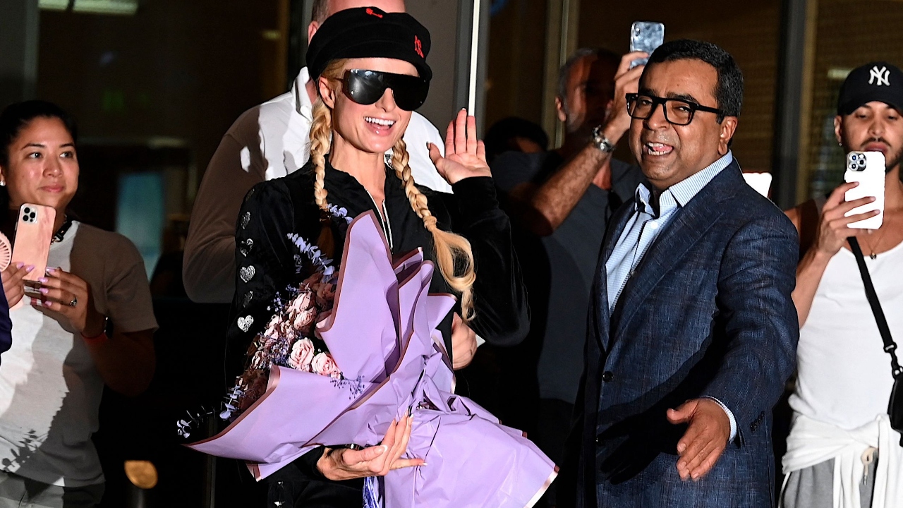Paris, who made headlines for her appearance on Meghan Markle's podcast, Archetypes, happily posed for the paparazzi. Credit: AFP Photo
