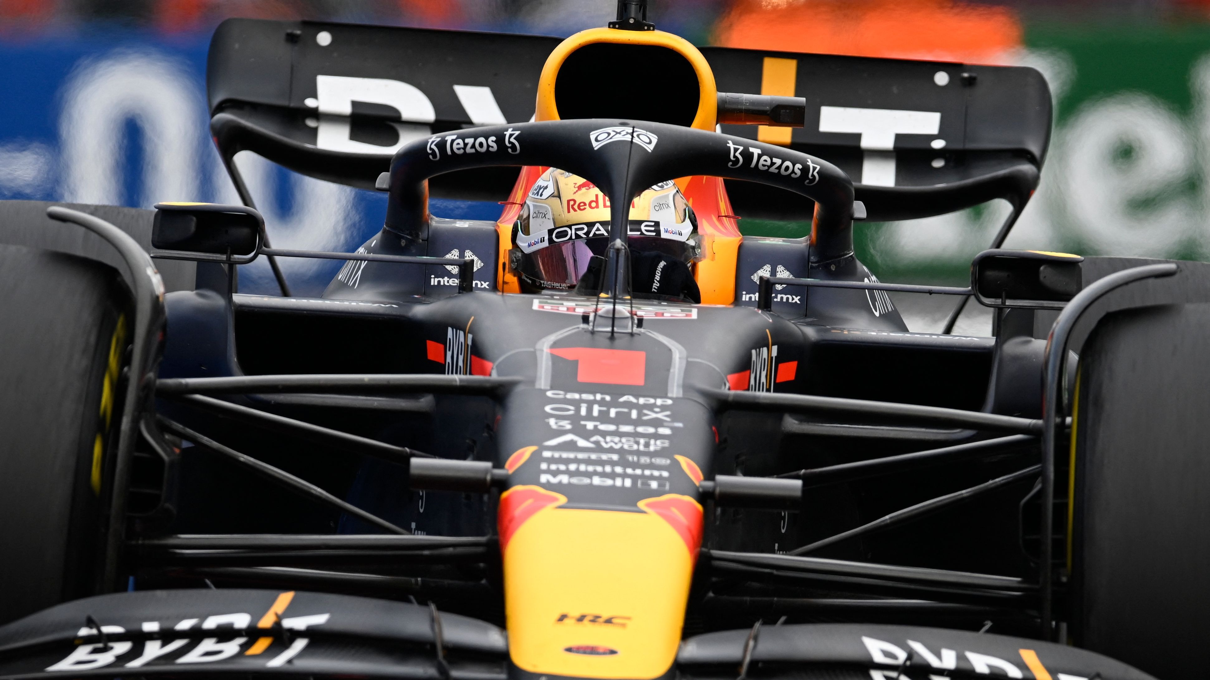 Red Bull Racing's Dutch driver Max Verstappen takes a turn as he races during the Formula One Mexico Grand Prix at the Hermanos Rodriguez racetrack in Mexico City. Credit: AFP Photo