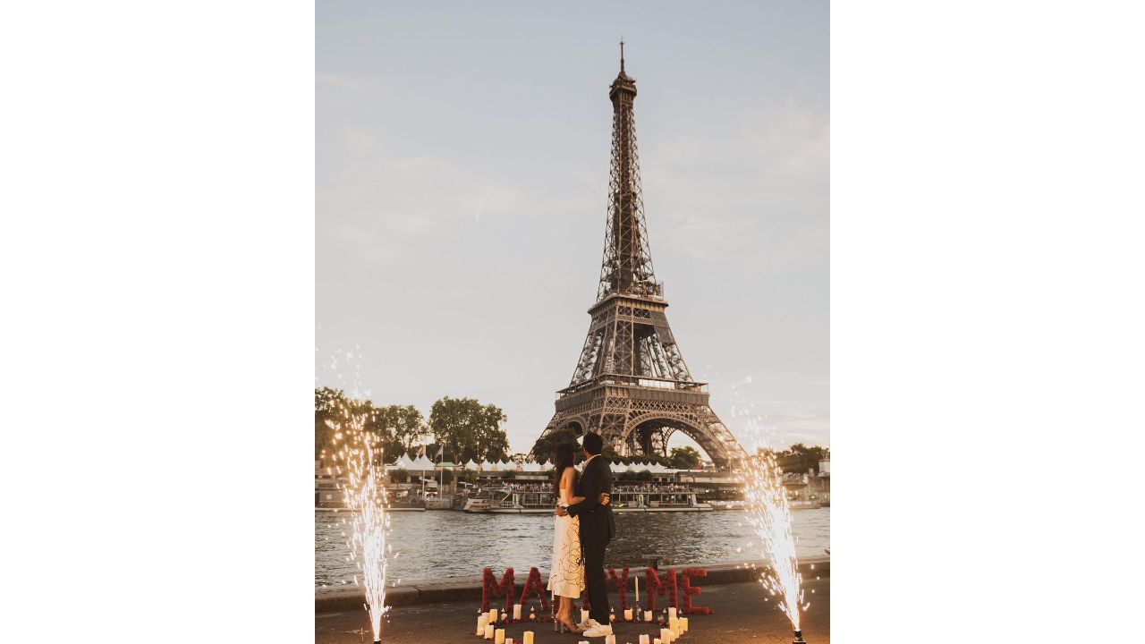 Hansika shared a series of pictures of the marriage proposal on Instagram. Credit: Instagram/@ihansika