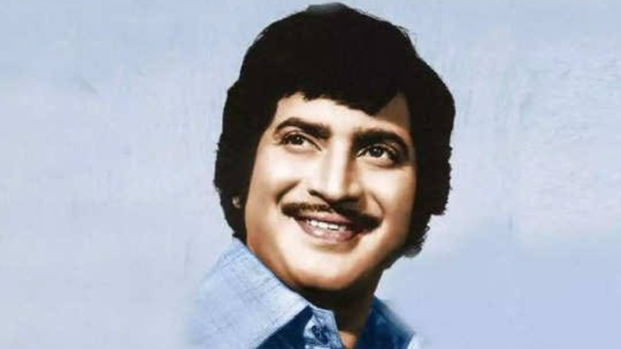 Krishna also worked as a politician in later years. Credit: Twitter/@HeroManoj1