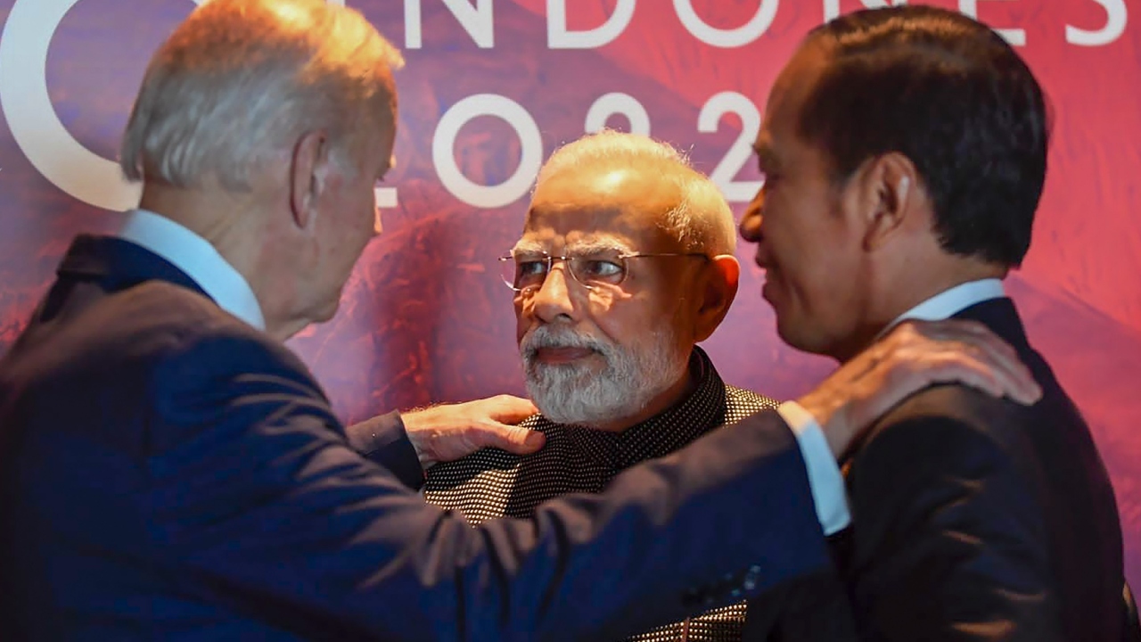 Prime Minister Narendra Modi with Indonesian President Joko Widodo and US President Joe Biden at the G20 Summit, in Bali, Indonesia. Credit: PMO