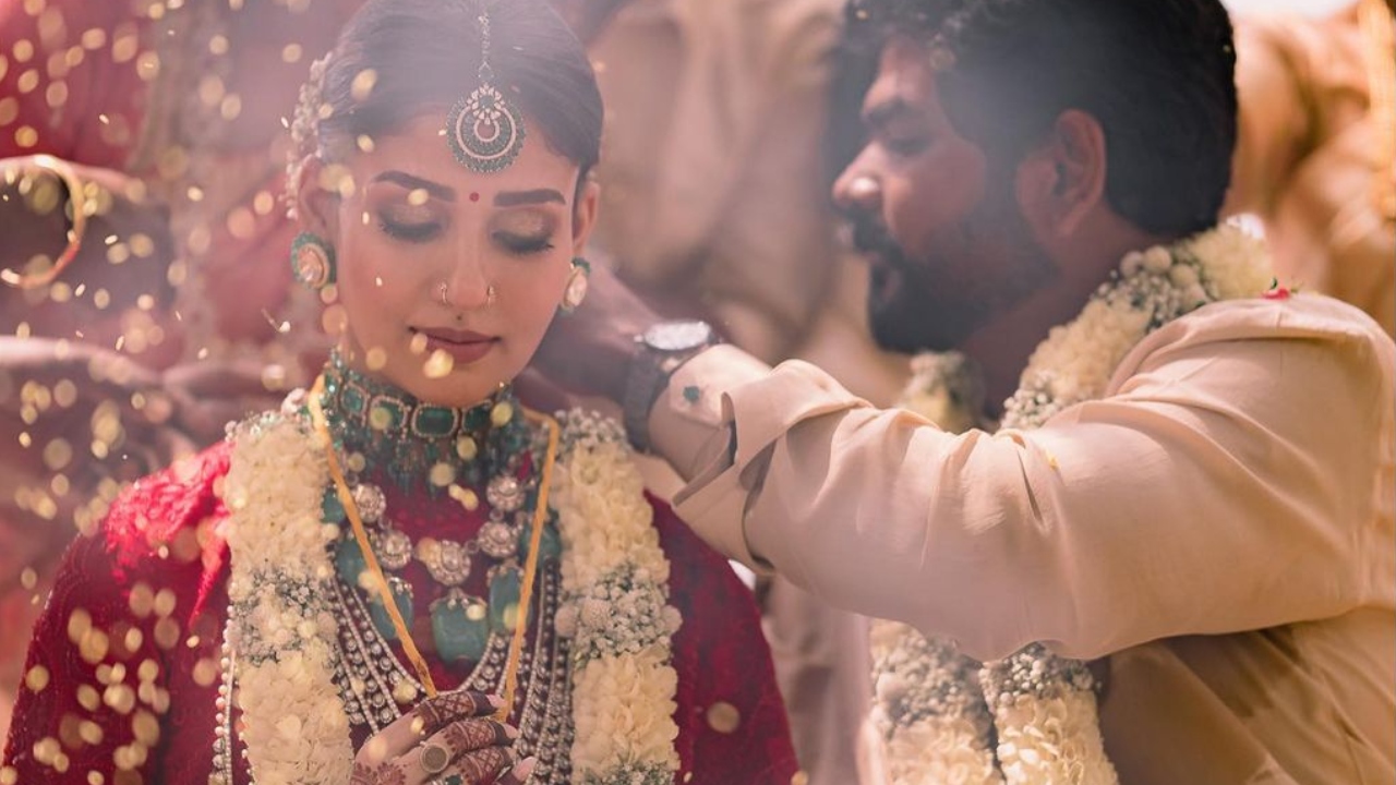 Nayanthara and Vignesh Shivan registered their marriage in 2016. The celebrity couple sealed their relationship, six years later, on June 9, 2022. The intimate wedding was attended by friends and family members. Credit: Instagram/wikkiofficial