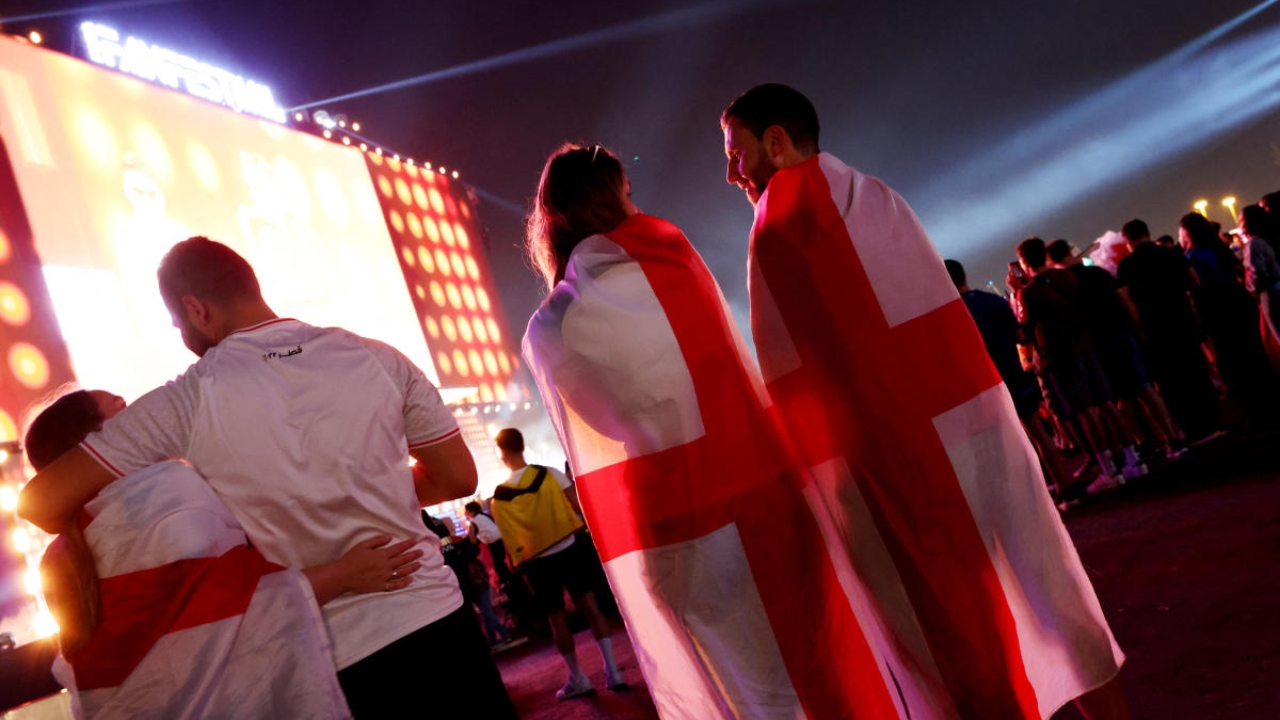 England fans are seen after the match between United States and Wales. Credit: Reuters Photo