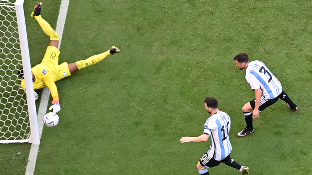 Argentina had a chance to work at least a draw and held possession for much of the match, but near-misses told the story instead. Nicolas Tagliafico might have had Argentina's best angle at a second goal only to be denied by a brilliant save from Saudi goalkeeper Mohammed Al-Owais. Credit: AFP Photo