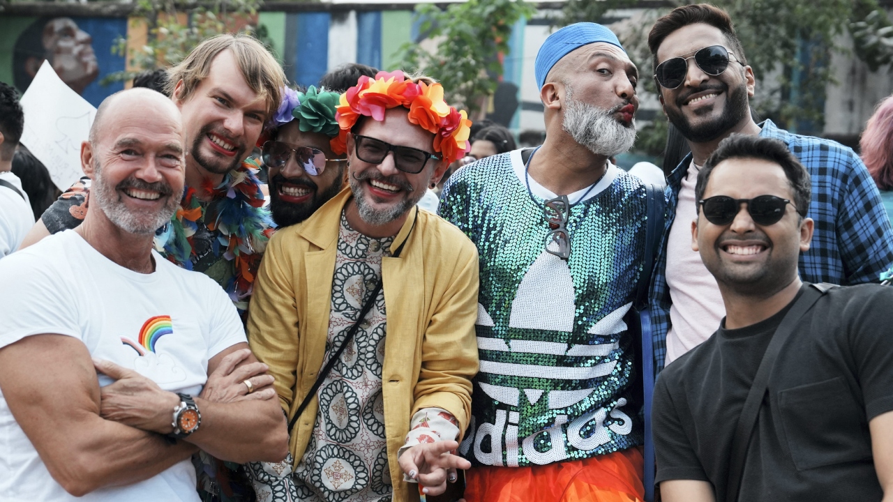 Two large gatherings were witnessed even as police denied permission to hold the annual pride march, citing a high court order. Credit: PTI Photo