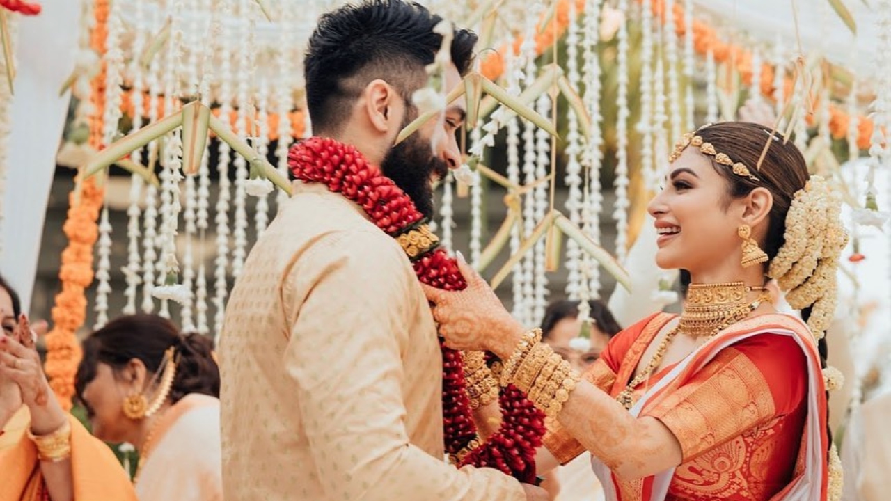 Actor Mouni Roy, who was seen in Ranbir-Alia's 'Brahmastra', married Dubai-based entrepreneur Suraj Nambiar in January. Credit: Instagram/@imouniroy