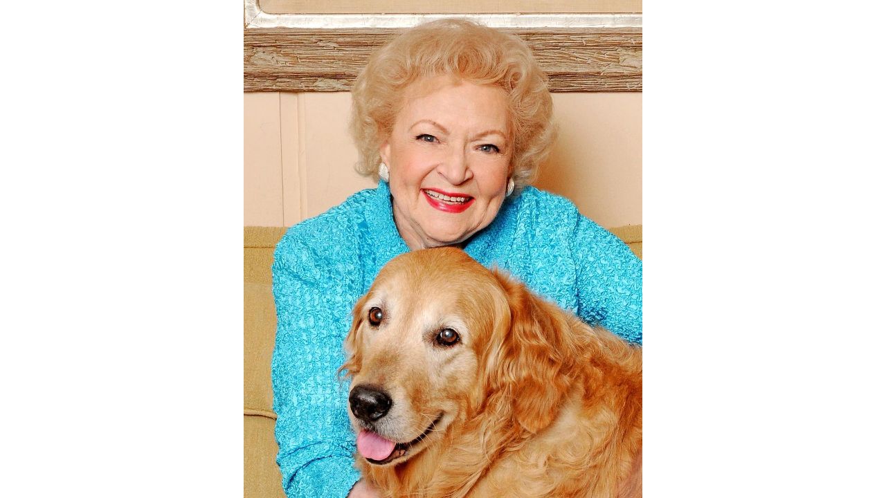 Betty White's pet, Pontiac, a Golden Retriever, ranks seventh on the list with $5 million net worth. Credit: Instagram/@bettymwhite