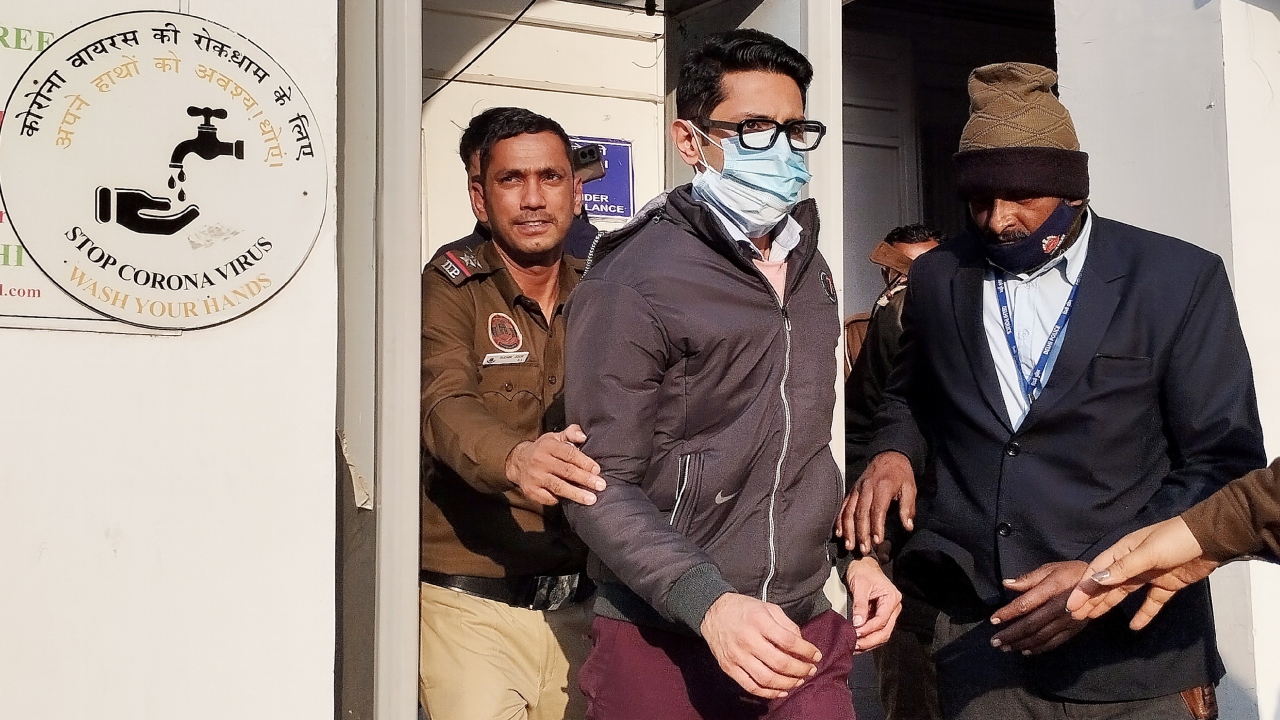 Delhi court sent Shankar Mishra, accused of urinating on a woman co-passenger on an a New York-New Delhi Air India flight in November last year, to judicial remand for 14 days while rejecting a plea by police for his custody. Credit: PTI Photo