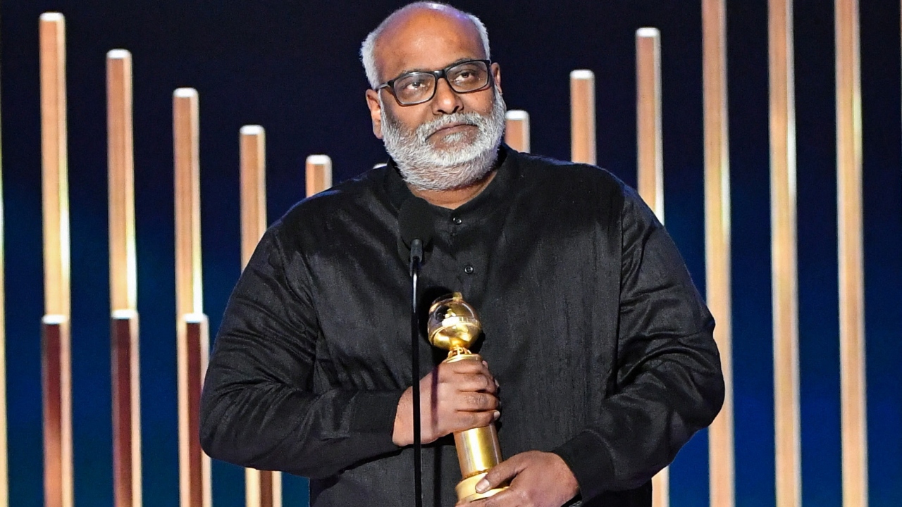 Veteran music director MM Keeravaani received the award. Credit: Reuters Photo
