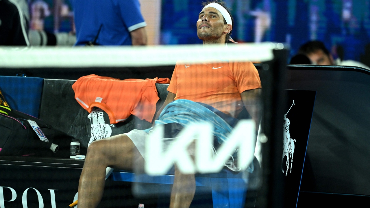 However, his gloomy expression told the story, though, and he declined to retrieve a drop-shot in the next game, shaking his head at his worried entourage. Credit: AFP Photo