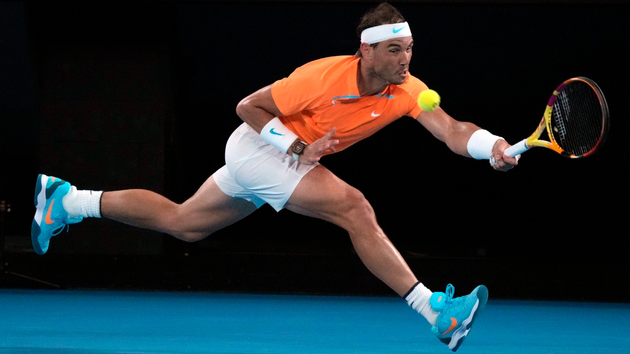Leaning heavily on serve and relying on touch, Nadal dragged McDonald deep into the third set but was finally broken to 6-5 when the American bolted forward to flick a passing shot past him. Credit: AP Photo