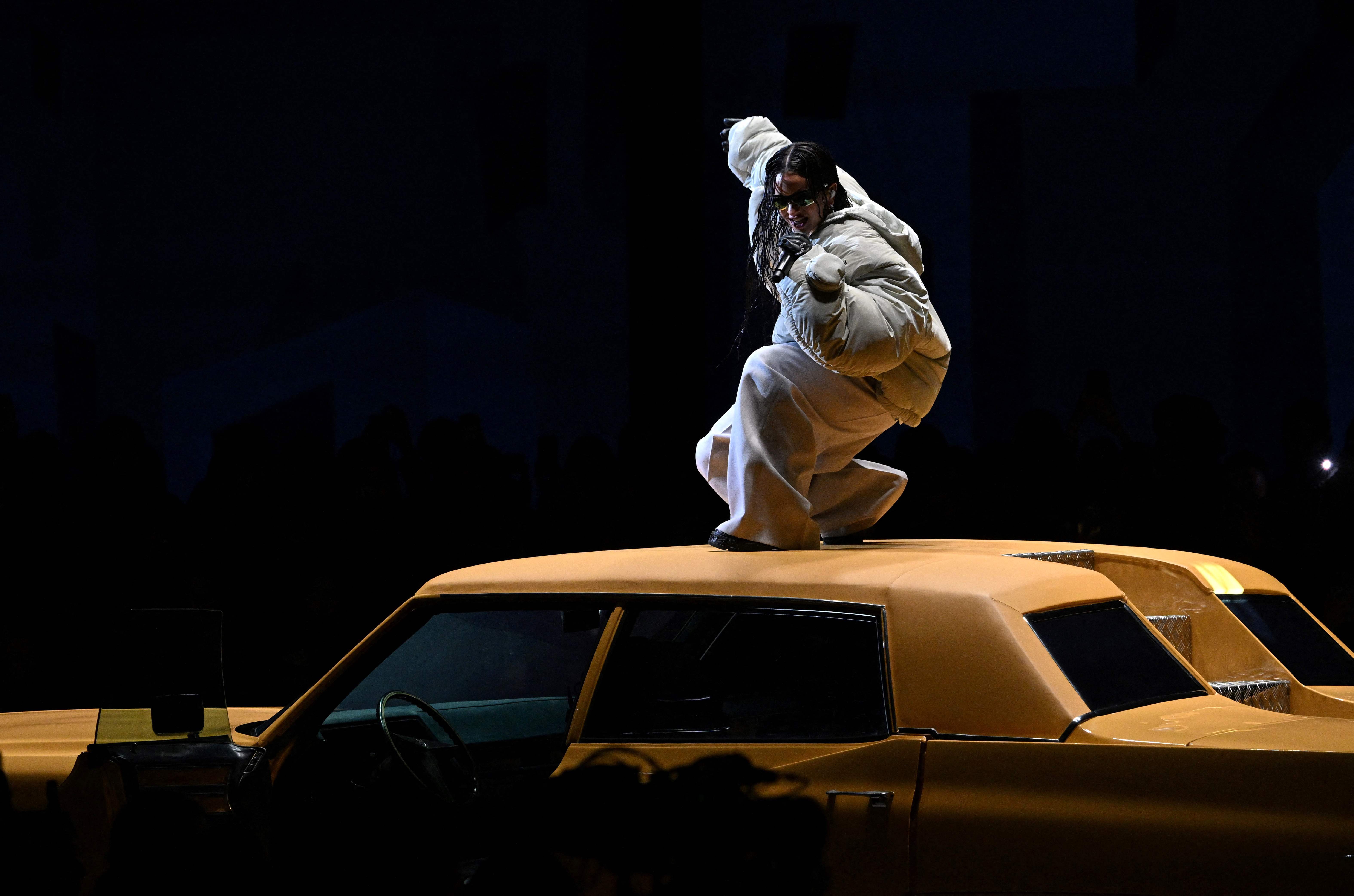 Spanish singer Rosalia performs during the Menswear Ready-to-wear Fall-Winter 2023-2024 collection for Louis Vuitton at Paris fashion week. Credit: AFP Photo
