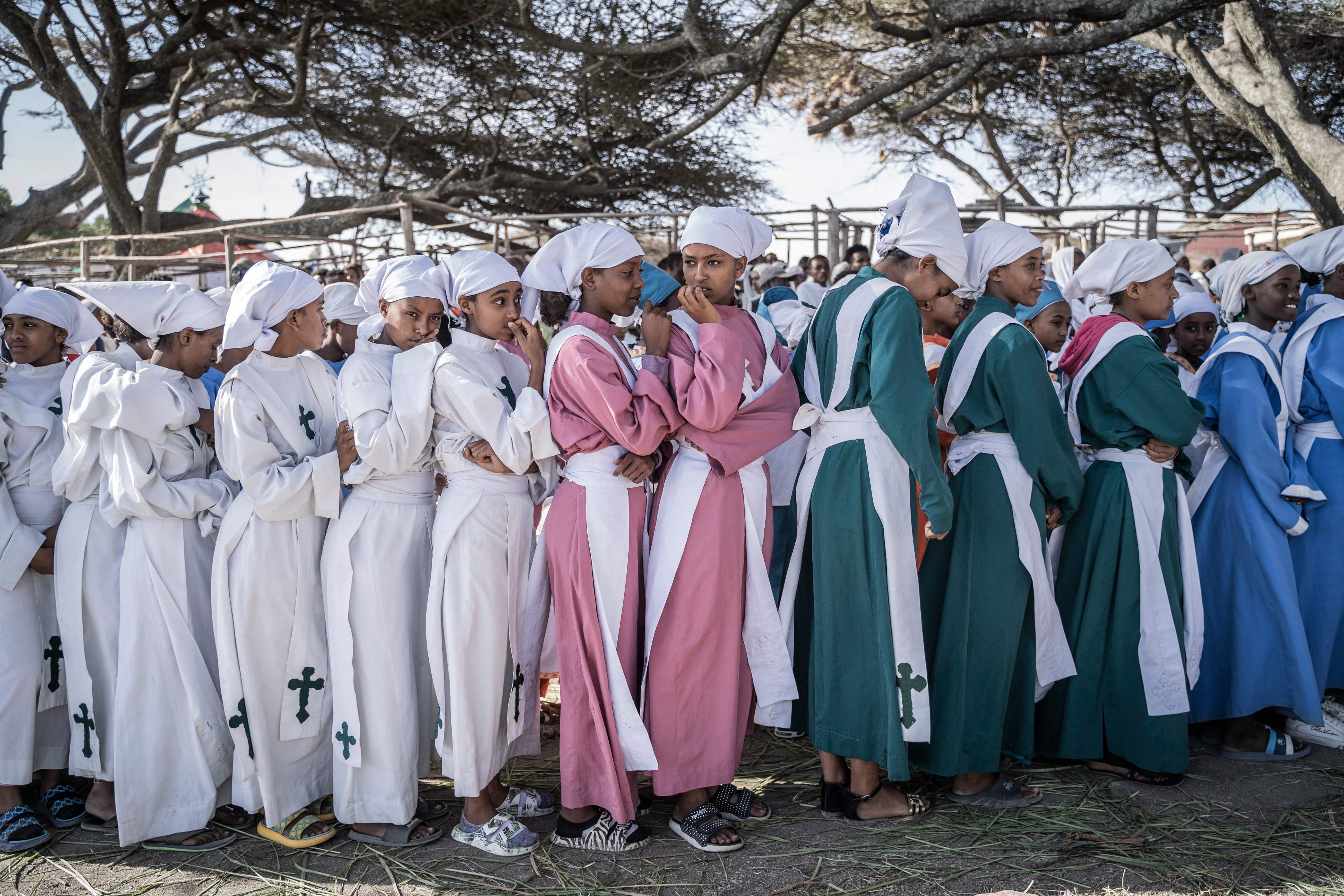 Ethiopian Orthodox devotees attend a prayer during the celebration of the Ethiopian Epiphany on the shore of lake Ziway, also known as lake Dembel, Ethiopia. Credit: AFP Photo