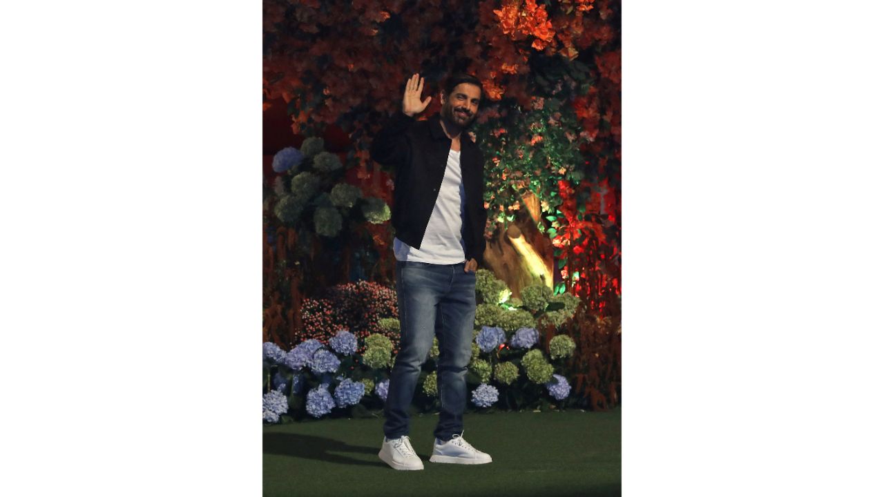 John Abraham also attended Anant Ambani and Radhika Merchant's engagement ceremony at Antilia. Credit: Reuters Photo