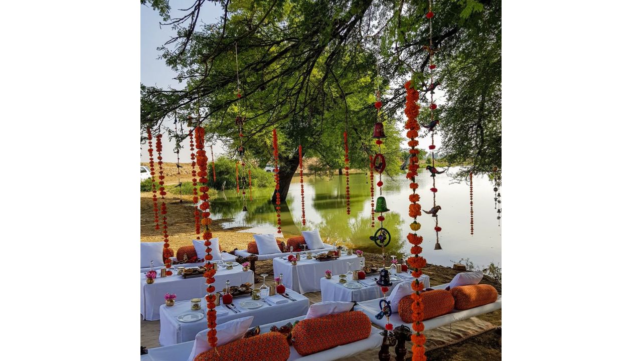 The majestic property is themed around the Rajasthani culture and heritage vibes. Credit: Instagram/@suryagarh