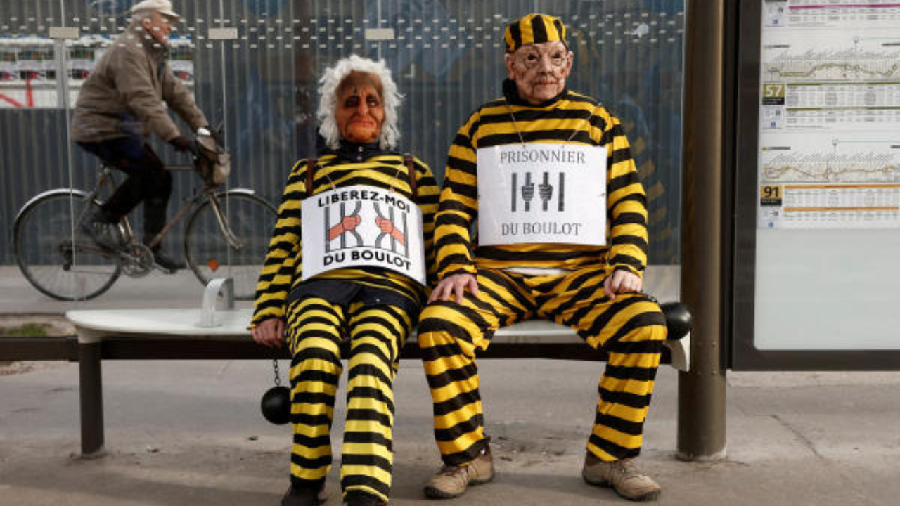 Protests continue in France against the pension reform. Credit: Reuters Photo