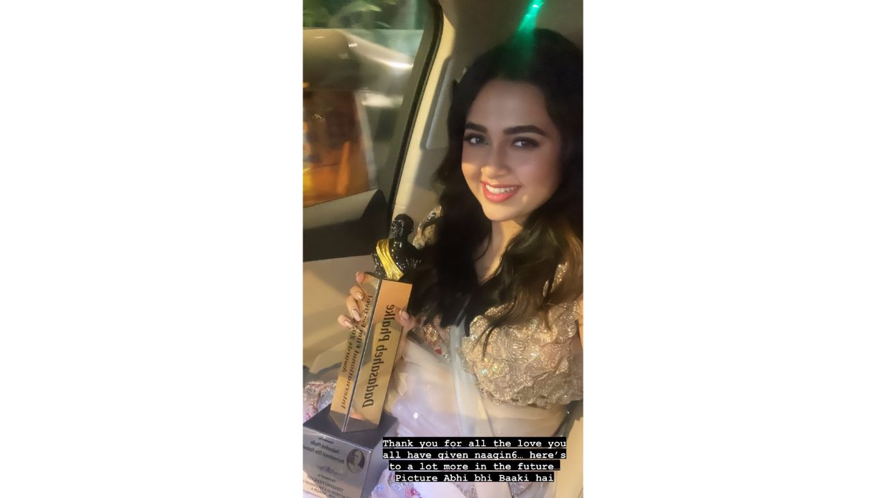 Best Actress In A Television Series – Tejasswi Prakash ('Naagin'). Credit: Instagram/@tejasswiprakash