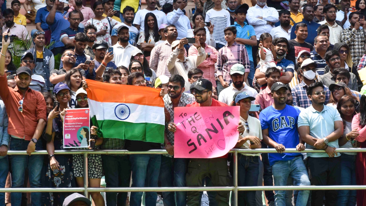 Arriving at the venue in a grand manner, Sania was greeted by cheering fans, who also included prominent personalities. Credit: PTI Photo
