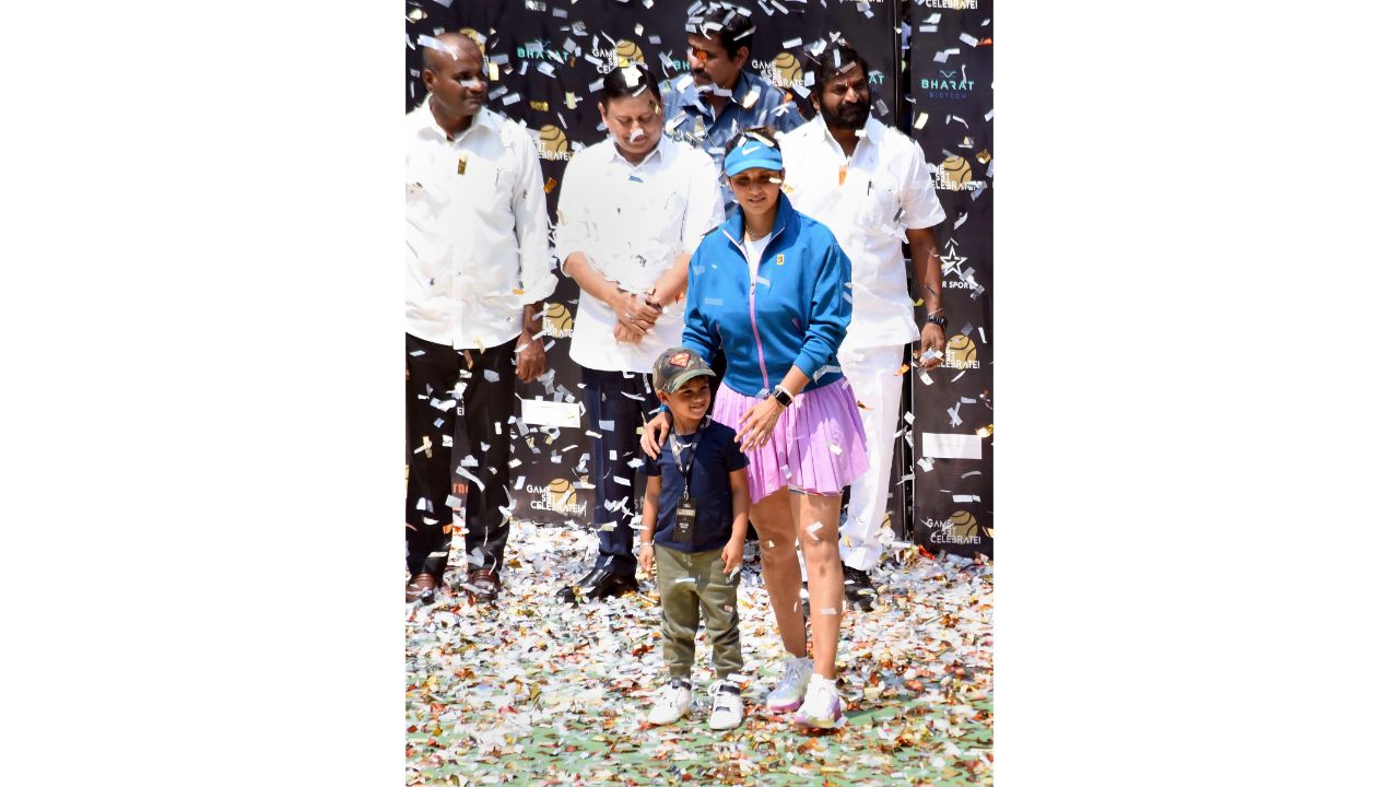 An emotional Sania Mirza ended her glorious journey as a tennis player at the place where it all began on March 5. Credit: PTI Photo