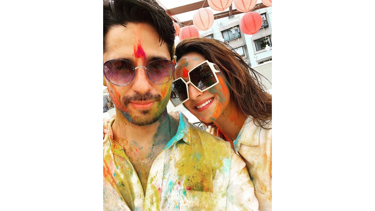 Actor Sidharth Malhotra also posted a selfie from his first Holi celebration with his wife Kiara Advani. Credit: Instagram/@sidmalhotra