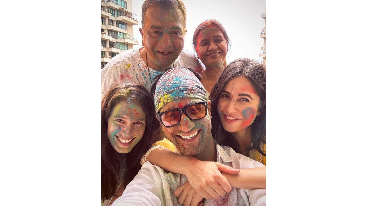 Vicky and Katrina celebrated the festival of colours with their family. The duo also gave fans a glimpse of their Holi celebrations - filled with love and rang. Credit: Instagram/@katrinakaif