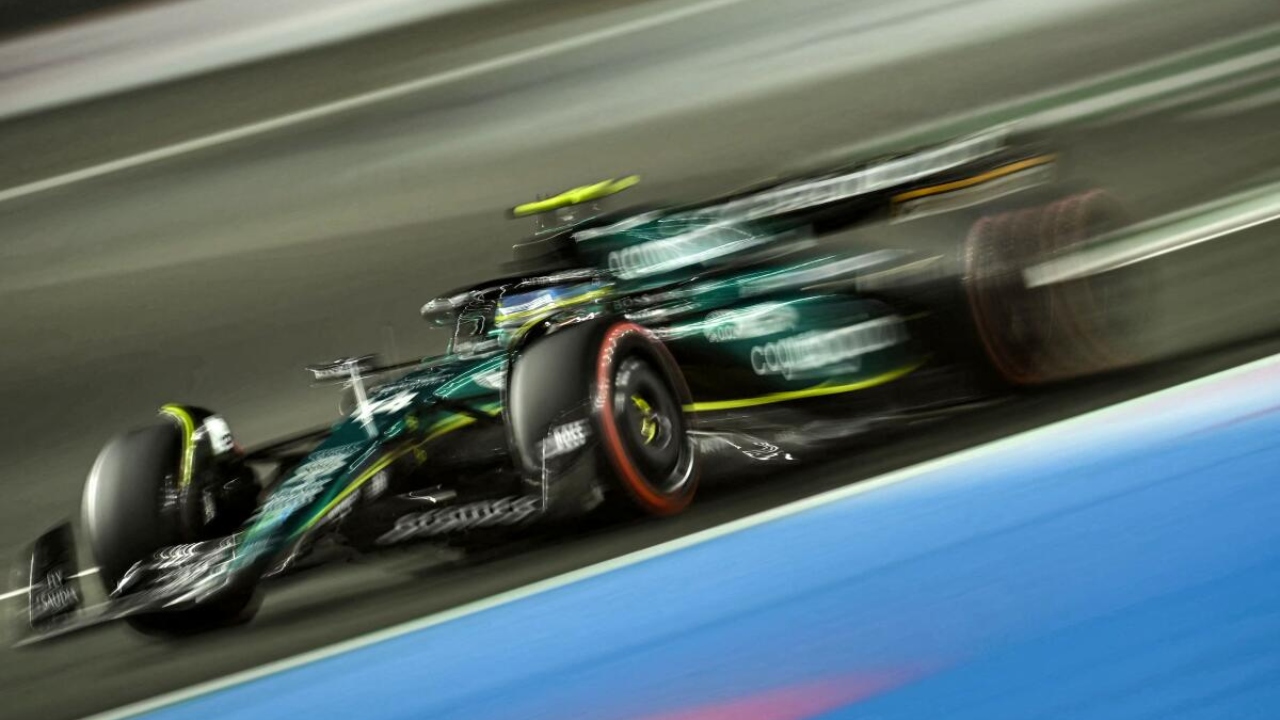 Aston Martin's Spanish driver Fernando Alonso competes during the qualifying session of the Saudi Arabia Formula One Grand Prix at the Jeddah Corniche Circuit in Jeddah. Credit: AFP Photo