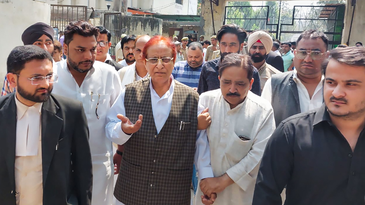 Azam Khan: Samajwadi Party leader Azam Khan was disqualified from the Uttar Pradesh Assembly in October 2022 after a court sentenced him to three years in jail in a 2019 hate speech case. He represented Rampur Sadar in the Assembly. Credit: PTI Photo