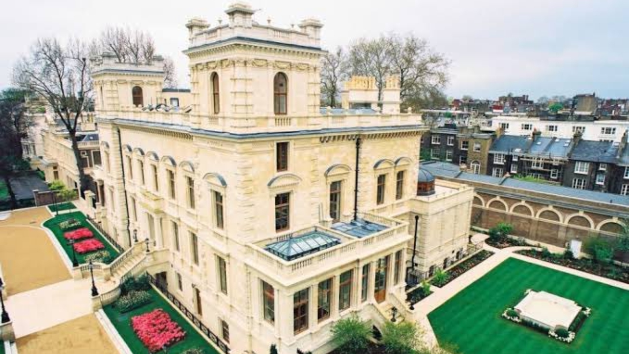 Rank 08 | 18-19 Kensington Gardens - $222 million. The behemoth of a house is located on Billionaires Row, which is in one of London’s most prestigious areas, Kensington Gardens and is owned by Indian business magnate and billionaire, Lakshmi Mittal. Reportedly, Mittal renovated this palace using the same marble as that used to build the Taj Mahal and the mansion is nicknamed 'Taj Mittal'. Credit: Twitter/@Thabiso_Dlamini