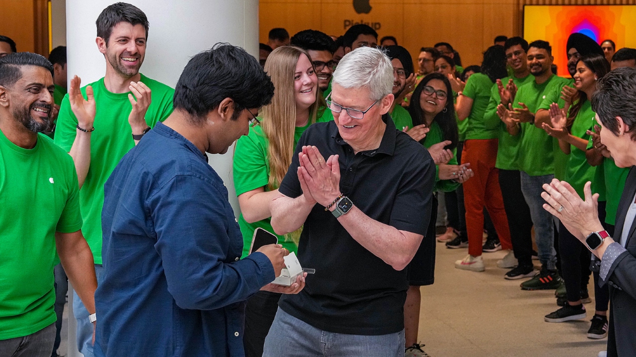 The Apple Saket store in Delhi is half the size of the Mumbai store where the company will pay a portion of total sales from the store as rent or Rs 40 lakh per month, whichever is higher, according to sources. Credit: PTI Photo