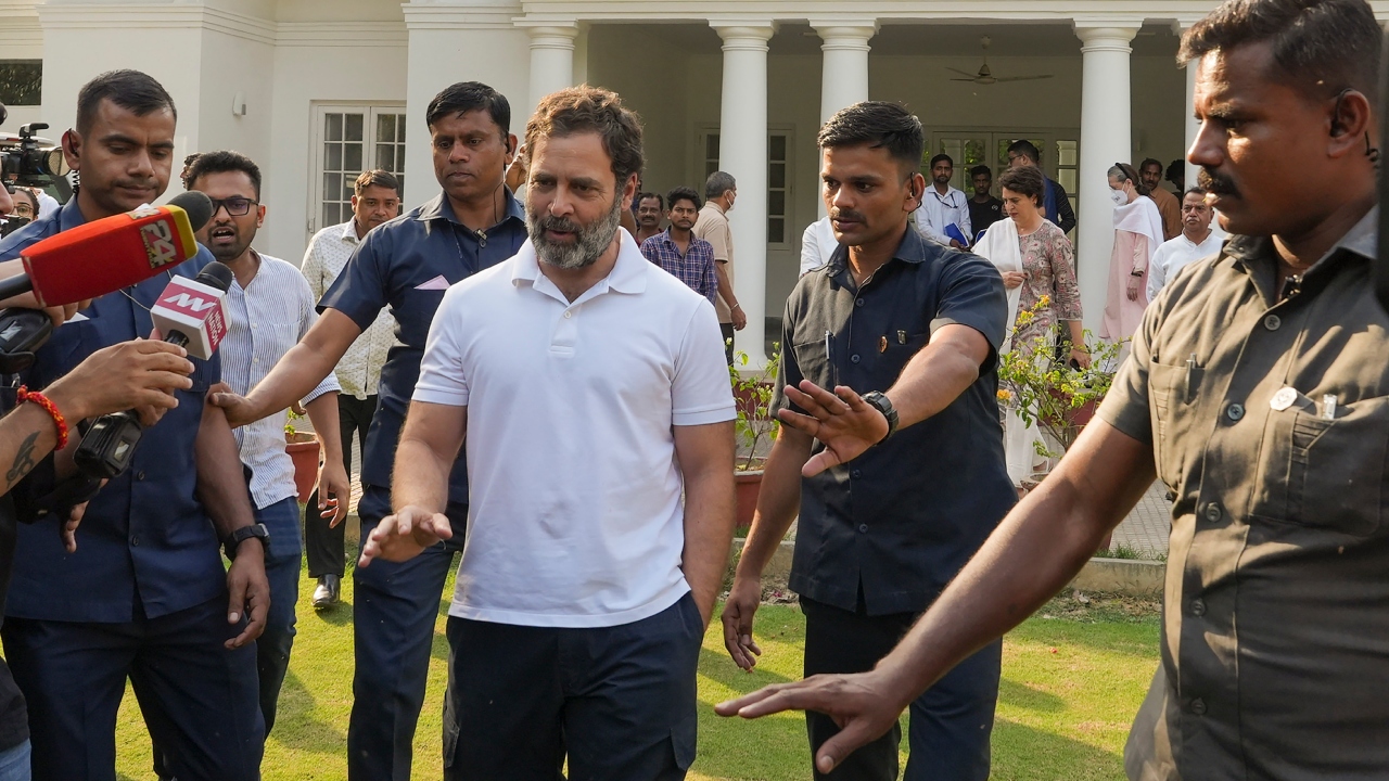 Rahul said he was paying the price for speaking the truth and vowed to continue to raise people's issues as he vacated his official bungalow in Lutyens' Delhi. Credit: PTI Photo