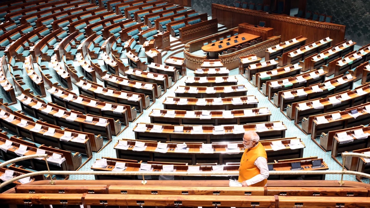 Officials said the present building was never designed to accommodate a bicameral legislature and the seating arrangements were cramped and cumbersome, with no desks beyond the second row. Credit: PIB
