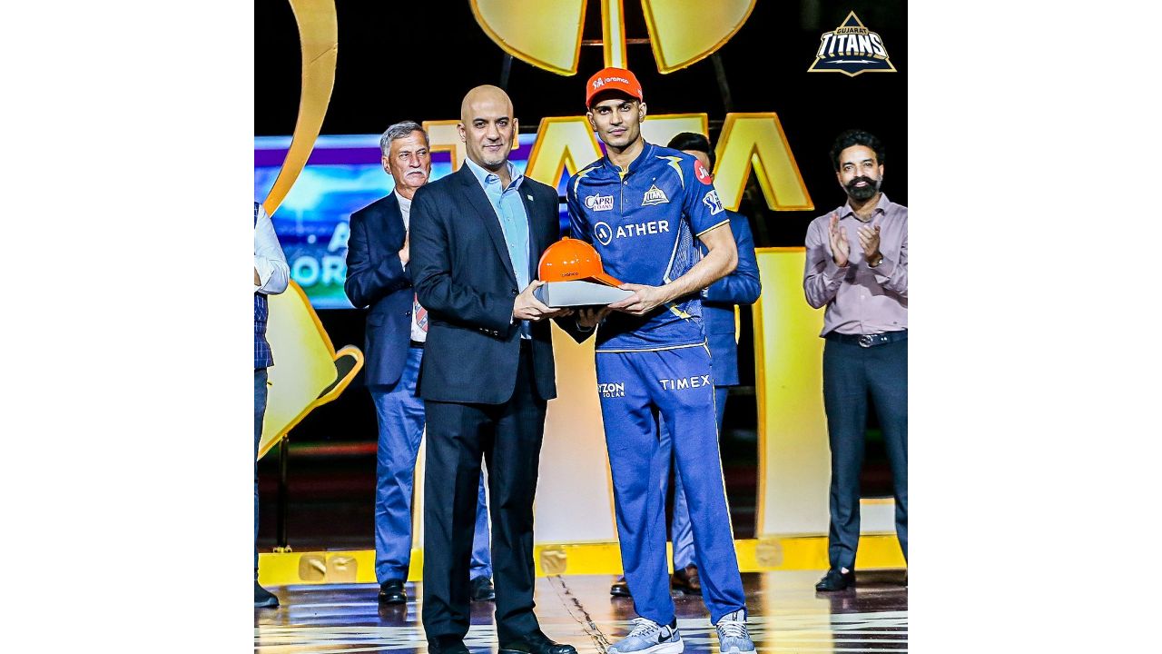 In-form Gujarat opener Shubman Gill won the orange cap as the leading batsman with 890 runs. Credit: Instagram/@gujarat_titans