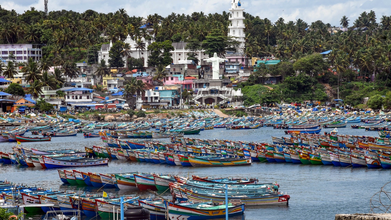 In view of the cyclonic storm Biparjoy, fishing activities were suspended totally. Credit: PTI Photo