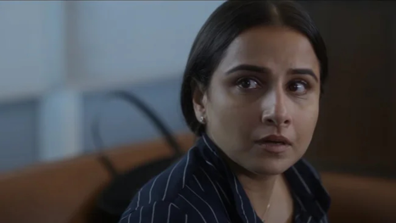 Vidya Balan: Vidya Balan's performance in 'Jalsa' as Maya Menon is nothing short of extraordinary. With her unmatched talent and innate ability to bring characters to life, she delivers a powerhouse portrayal of a journalist caught in a web of ethical dilemmas. Credit: Amazon Prime Video
