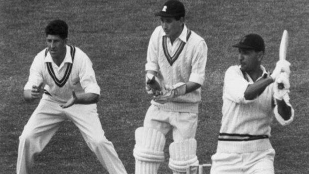 Abbas Ali Baig - 112 runs against England in 1959. Credit: Twitter/@NorthStandGang