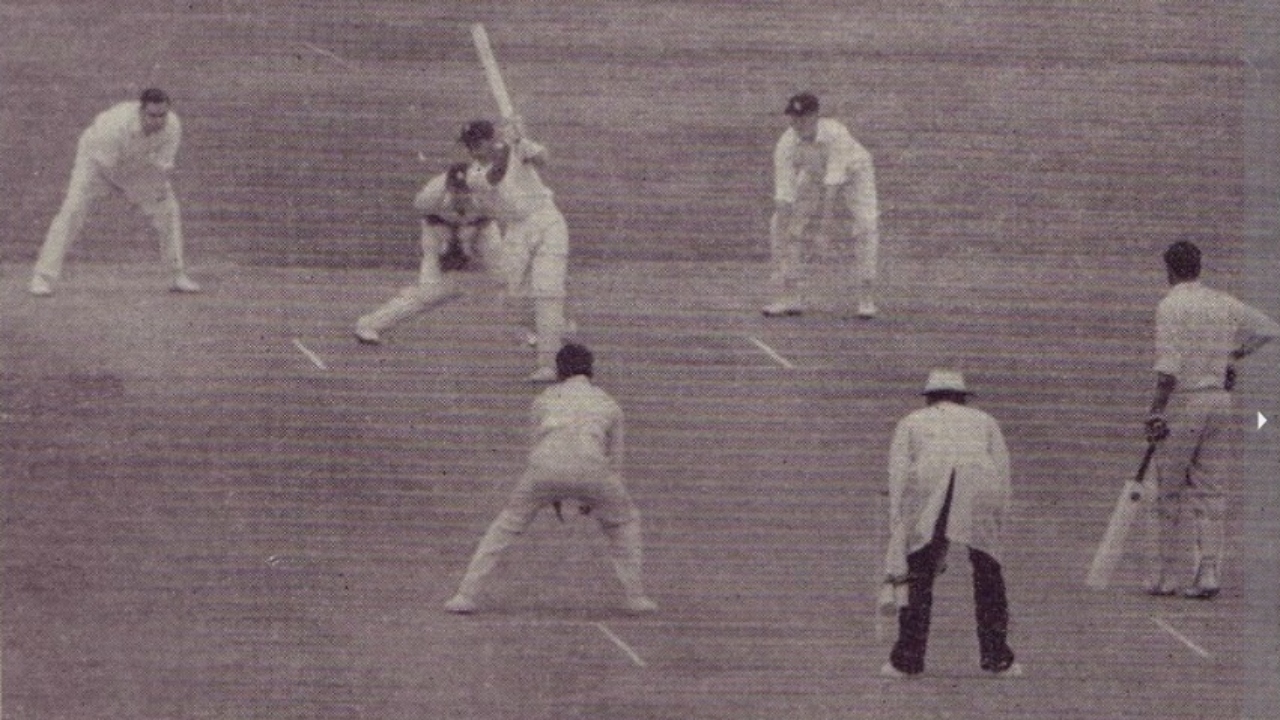 Hanumant Singh - 105 runs against England in 1964. Credit: Twitter/@RSingh6969a