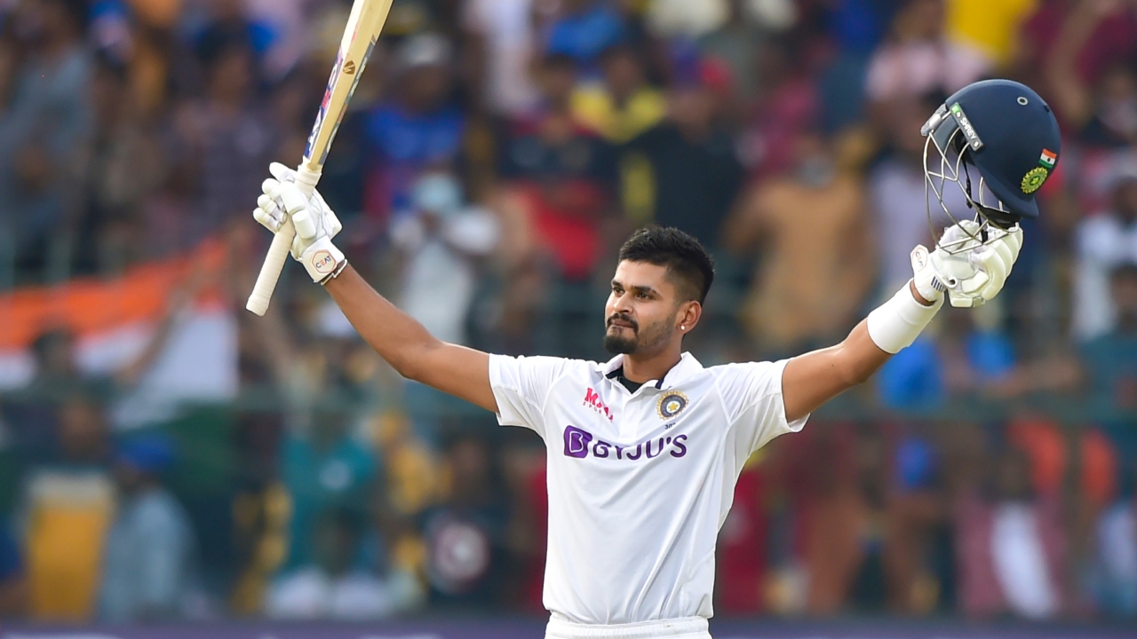 Shreyas Iyer - 105 runs against New Zealand in 2021. Credit: PTI Photo