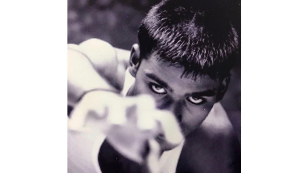 Everyone knows him by the name Dhanush, but not everyone knows that his real name is Venkatesh Prabhu Kasthuri Raja. He took the stage name 'Dhanush' after 'Thulluvadho Ilamai', as he was attracted to the name of the mission in Kamal Haasan starrer 'Kuruthipunal', which was released in 1995. Credit: Instagram/@dhanushkraja