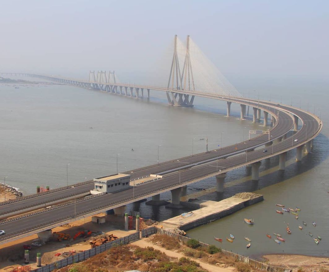 A deserted view of Bandra Worli sea link during the lockdown in Mumbai. Credit Zoya Thomas Lobo